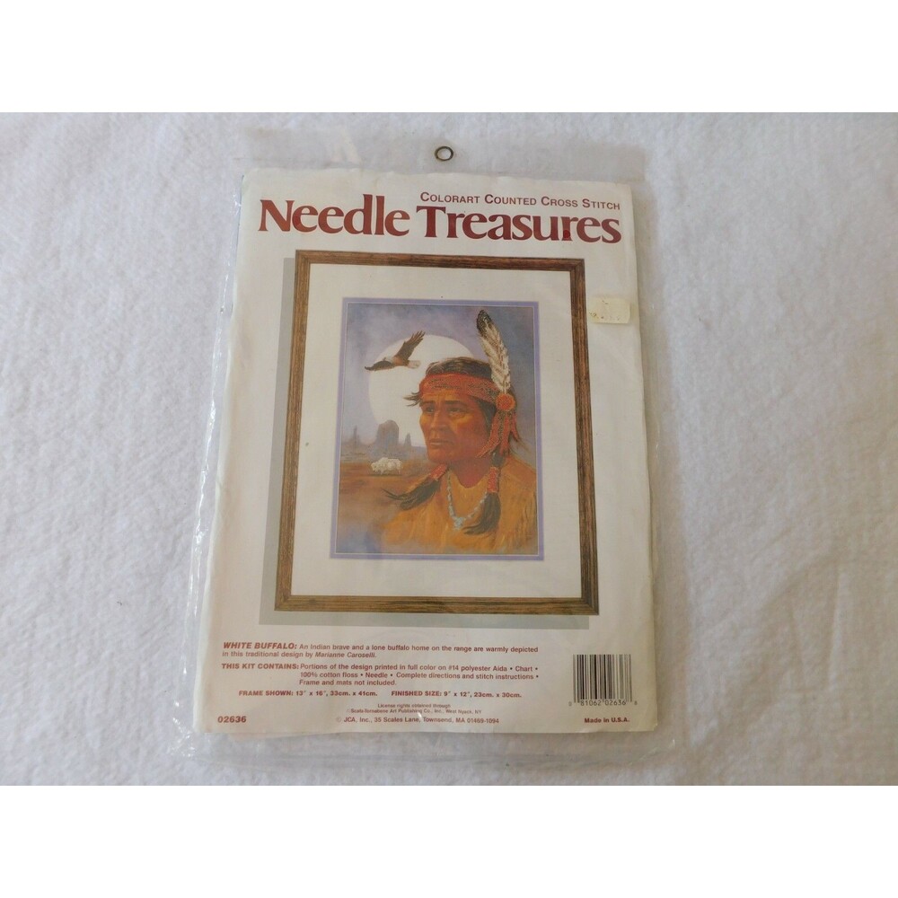 JCA Needle Treasures 02636 White Buffalo Cross Stitch Kit Sealed